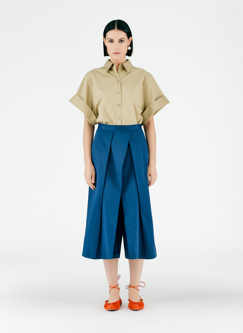 100% cotton culotte trousers | MANGO